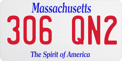 MA license plate 306QN2