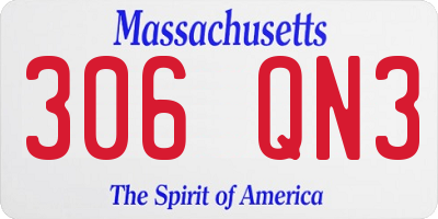 MA license plate 306QN3