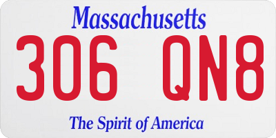 MA license plate 306QN8