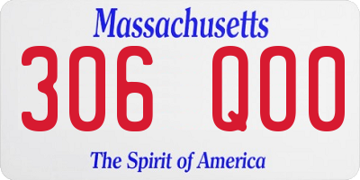 MA license plate 306QO0