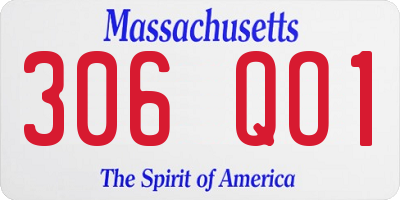 MA license plate 306QO1