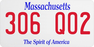 MA license plate 306QO2