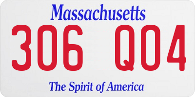 MA license plate 306QO4