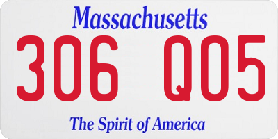 MA license plate 306QO5