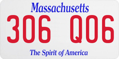 MA license plate 306QO6