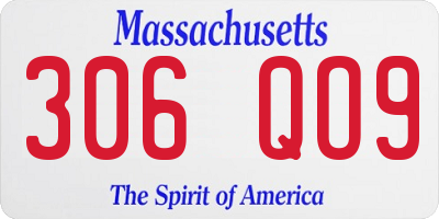 MA license plate 306QO9