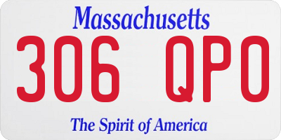 MA license plate 306QP0