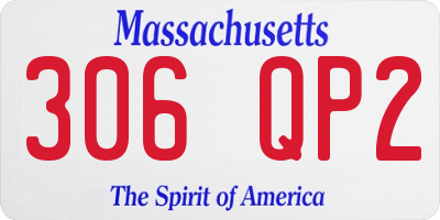 MA license plate 306QP2