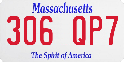 MA license plate 306QP7