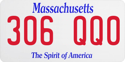 MA license plate 306QQ0