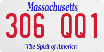 MA license plate 306QQ1