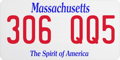 MA license plate 306QQ5
