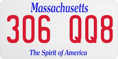 MA license plate 306QQ8