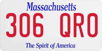 MA license plate 306QR0