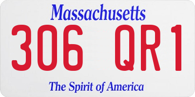 MA license plate 306QR1
