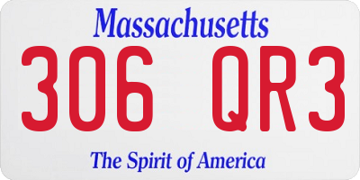 MA license plate 306QR3
