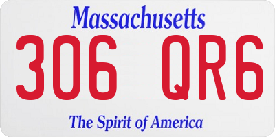 MA license plate 306QR6