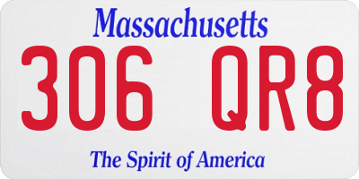 MA license plate 306QR8