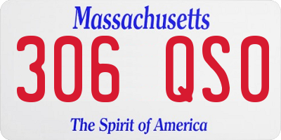 MA license plate 306QS0