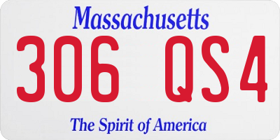 MA license plate 306QS4