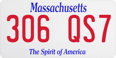 MA license plate 306QS7