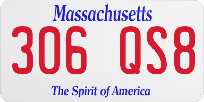 MA license plate 306QS8