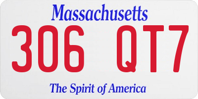 MA license plate 306QT7