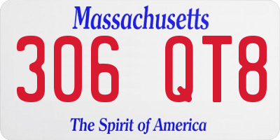 MA license plate 306QT8
