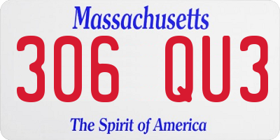 MA license plate 306QU3