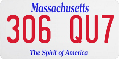 MA license plate 306QU7