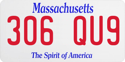 MA license plate 306QU9