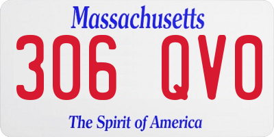 MA license plate 306QV0