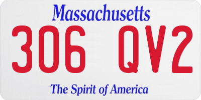 MA license plate 306QV2