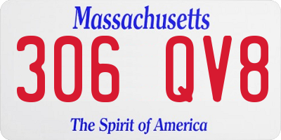 MA license plate 306QV8