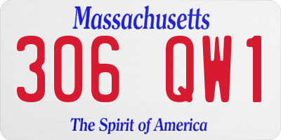 MA license plate 306QW1