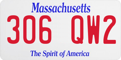 MA license plate 306QW2