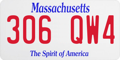 MA license plate 306QW4