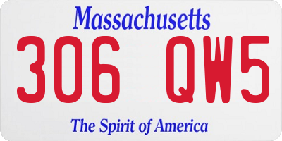 MA license plate 306QW5