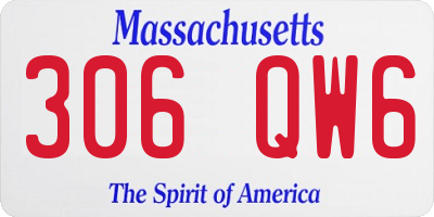 MA license plate 306QW6