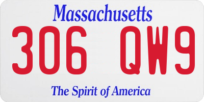 MA license plate 306QW9