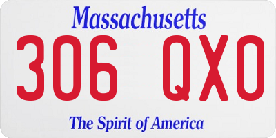 MA license plate 306QX0