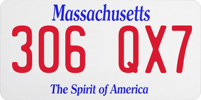 MA license plate 306QX7