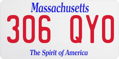 MA license plate 306QY0