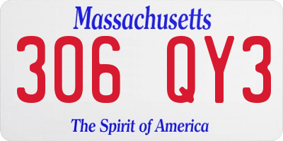 MA license plate 306QY3