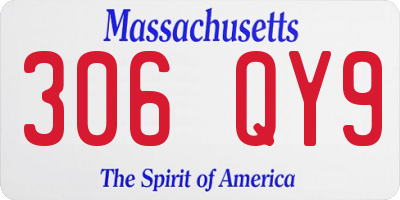 MA license plate 306QY9