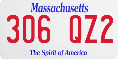 MA license plate 306QZ2