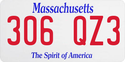 MA license plate 306QZ3