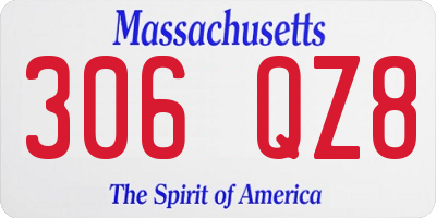 MA license plate 306QZ8