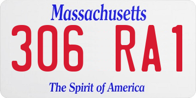 MA license plate 306RA1