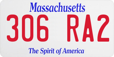 MA license plate 306RA2